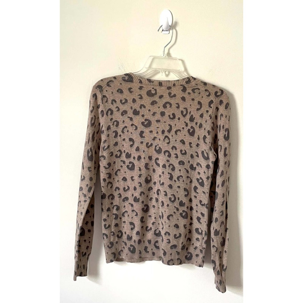 GAP Leopard Print Cardigan - Tan and Black - Picture 2 of 6